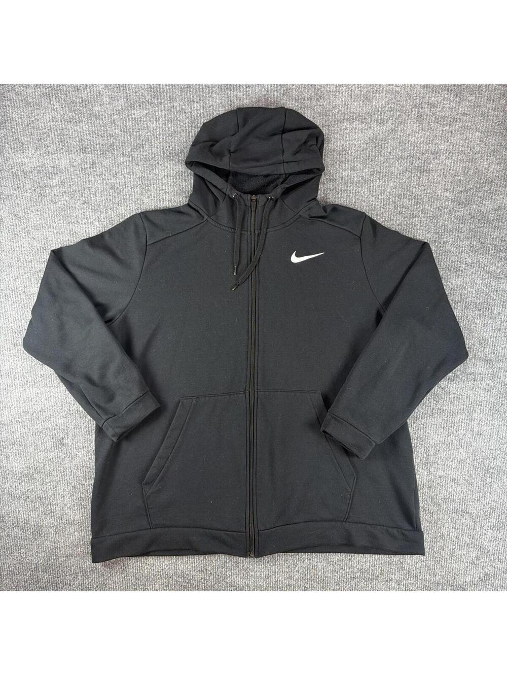 Nike DriFIT Black Full Zip Hoodie XXL - Running, Athleisure, Activewear, Workout